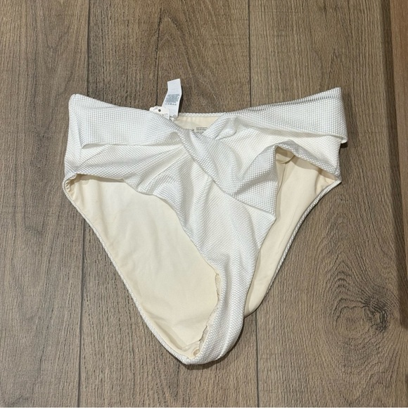 Aerie Ivory High-Cut Cheeky Bikini Bottom Large Women’s NWT - Picture 1 of 3